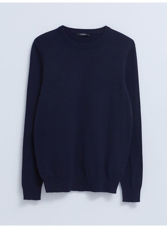 Crew Neck Long Sleeve Men's Knitwear Sweater - image 5