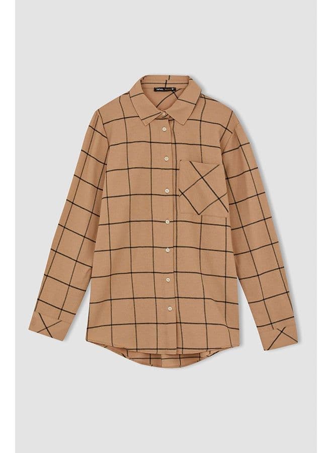 Woman Brown Long Sleeve Tunic LT.CAMEL - image 1